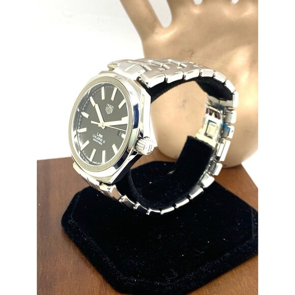 Tag Heuer Men's Watch WBC2110 Link Swiss Automatic Black Dial Silver Steel 40mm - Picture 13 of 13